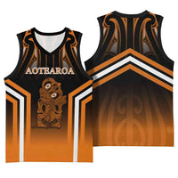 New Zealand Aotearoa Iwi Personalised Text Basketball Jersey Maori Hei Tiki Special Style CTM05 - Polynesian Pride