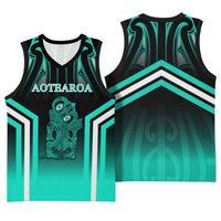 New Zealand Aotearoa Iwi Personalised Text Basketball Jersey Maori Hei Tiki Special Style CTM05 - Polynesian Pride