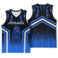 New Zealand Aotearoa Iwi Personalised Text Basketball Jersey Maori Hei Tiki Special Style CTM05 - Polynesian Pride