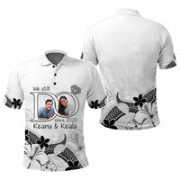 Custom Polynesia Wedding Anniversary Polo Shirt We Still Do Floral Tattoo Pattern
