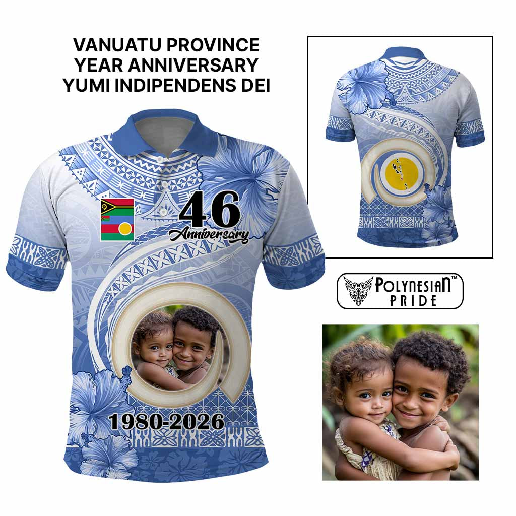 Custom Photo Shefa Province Polo Shirt Vanuatu Yumi Indipendens Dei