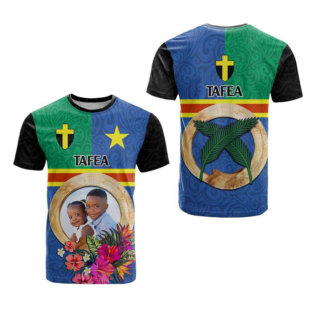 Tafea Province Custom T Shirt With Photo Vanuatuan Boar's Tusk Flag Multicolored