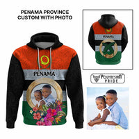 Penama Province Custom Hoodie With Photo Vanuatuan Boar's Tusk Flag Multicolored