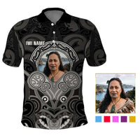 Personalised Aotearoa Iwi Photo Name Polo Shirt Maori Tribal Ethnic Inspired Tradition