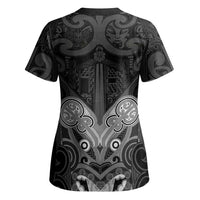 Personalised Aotearoa Iwi Photo Name Scrub Top Maori Tribal Ethnic Inspired Tradition