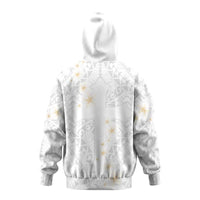 Christian Cross Floral Personalized Text Hoodie Polynesian Plumeria Tribal Motif