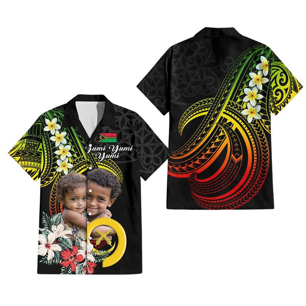 (Custom Personalised) Vanuatu Christmas Cross Shoulder Shirt Pig Tusk Polynesian Joyeux Noel Flag Art LT14