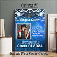 Custom Photo Polynesia Graduation Canvas Wall Art Year Of Class Galaxy Vibes