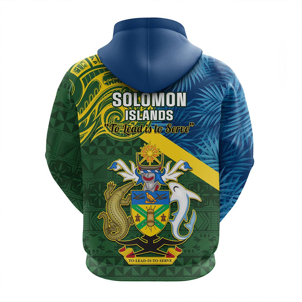 Custom Solomon Islands Provinces Hoodie Coat Of Arms With Flag Unique Version