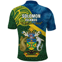 Custom Solomon Islands Provinces Polo Shirt Coat Of Arms With Flag Unique Version