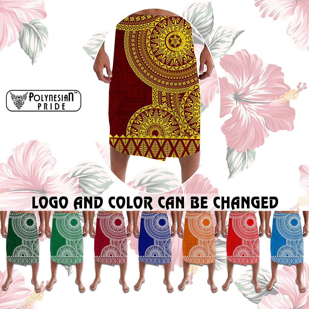 Custom Tonga Schools Lavalava Tongan Schools Logo With Ngatu Pattern