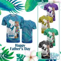Custom Photo Polynesia Father's Day T Shirt Dad You Are My Hero
