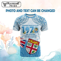 Custom Photo Fiji Day 1970 T Shirt Proud To Be A Fijian Tapa Pattern