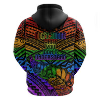 New Zealand LGBT Fern Heart Couple Hoodie Don't judge What You Don't Understand LT9 - Polynesian Pride