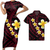 Polynesian Pride Hawaii Matching Outfit For Couples Plumeria Polynesian Tribal Pattern Bodycon Dress And Hawaii Shirt - Polynesian Pride