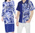 Blue Hawaiian Matching Clothes For Couples Half Style Bodycon Dress And Hawaii Shirt - Polynesian Pride