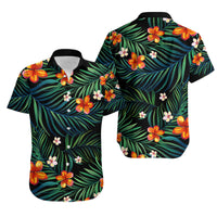 Polynesian Matching Dress and Hawaiian Shirt Hawaii Tropical Flowers LT14 No Dress Black - Polynesian Pride