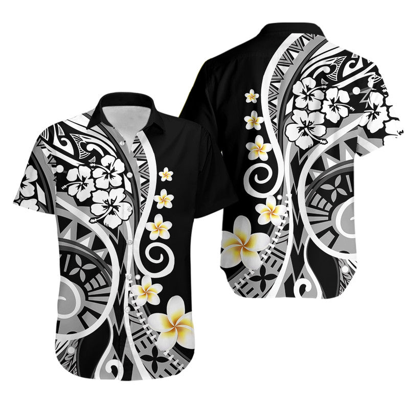 Plumeria Polynesian Matching Dress and Hawaiian Shirt Trending Black LT6 - Polynesian Pride
