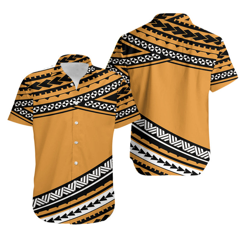 Polynesian Matching Dress and Hawaiian Shirt Simple Gold No.1 LT6 - Polynesian Pride