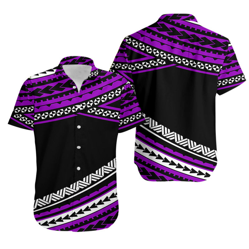 Polynesian Hawaiian Shirt Simple Purple No.1 LT6 Purple - Polynesian Pride