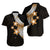 Polynesian Couples Matching Outfits Combo Long Sleeve Dress With Plumeria Flower Gold LT6 - Polynesian Pride