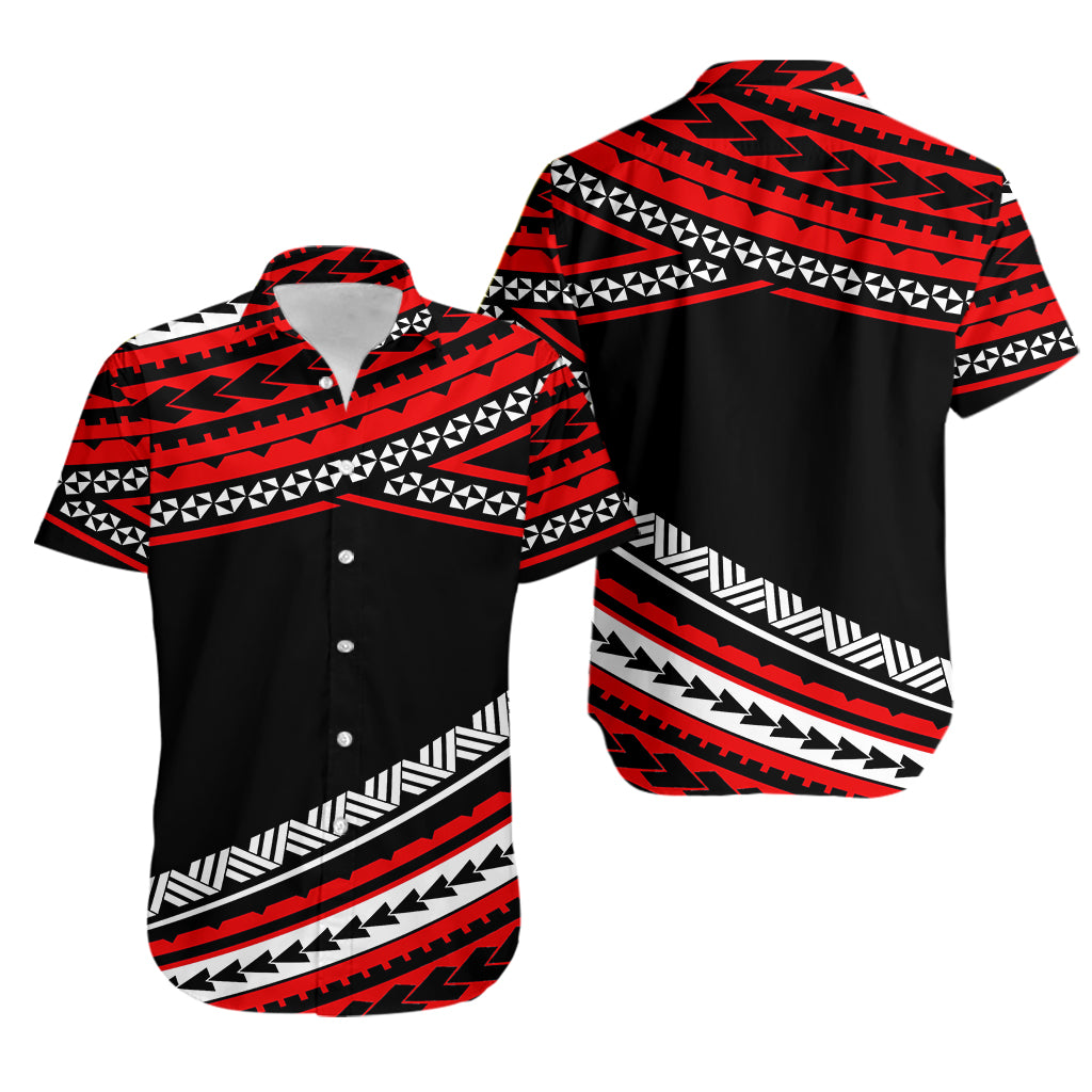 Polynesian Hawaiian Shirt Simple Red LT6 Red - Polynesian Pride