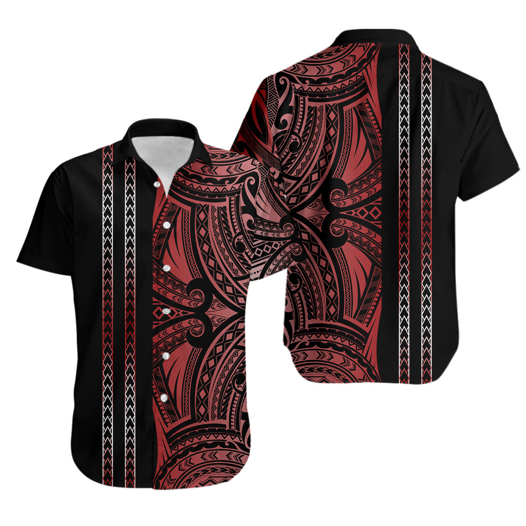 Hawaii Tribal Hawaiian Shirt Black Style LT6 Blue - Polynesian Pride