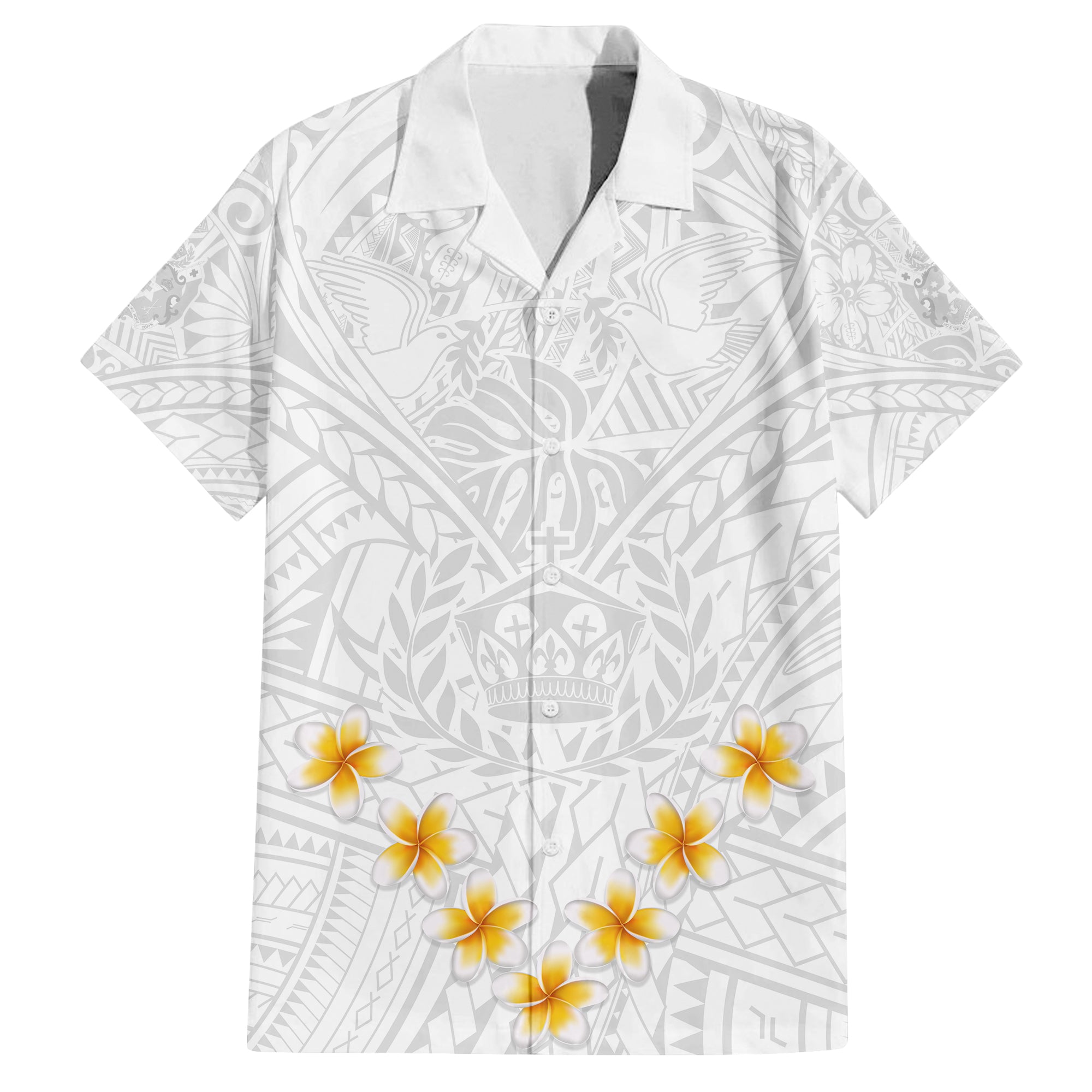Tonga White Sunday Hawaiian Shirt Polynesia Flower LT9 - Polynesian Pride