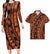 Polynesian Pride Hawaii Matching Clothes For Couples Polynesian Tribal Orange Bodycon Dress And Summer Hawaii Shirt - Polynesian Pride