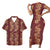 Matching Outfit For Couples Hawaiian Tropical Bodycon Dress And Hawaii Shirt - Polynesian Pride