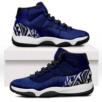 Polynesian J11 Sneakers Plain Blue Pattern LT7