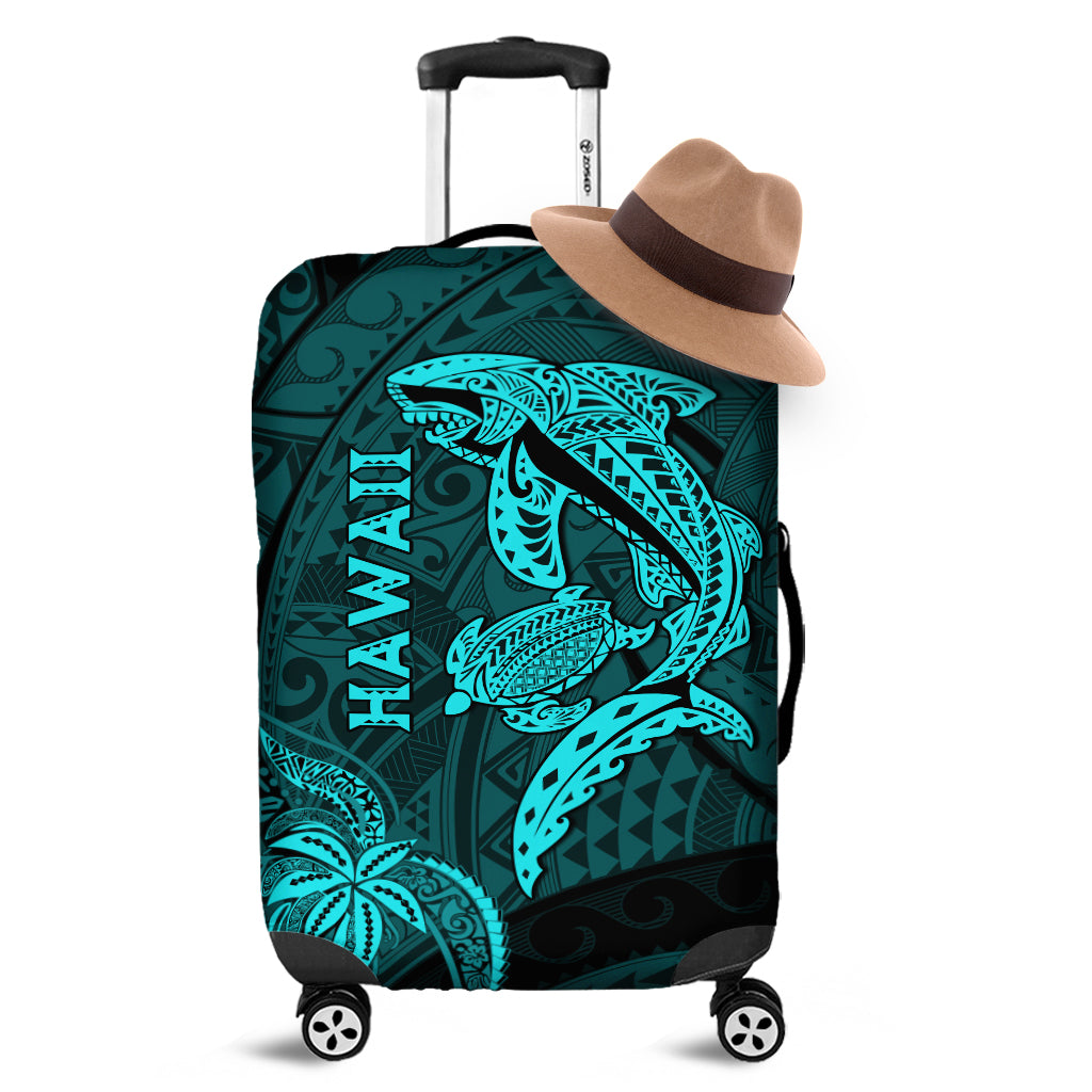 hawaii-shark-and-turtle-luggage-cover-with-turquoise-kakau