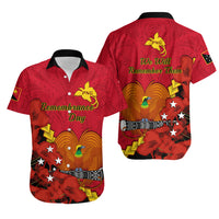 Matching Outfit For Couples Remembrance Day PNG Puletasi Dress and Hawaiian Shirt Papua New Guinea We Will Remember Them LT14 - Polynesian Pride