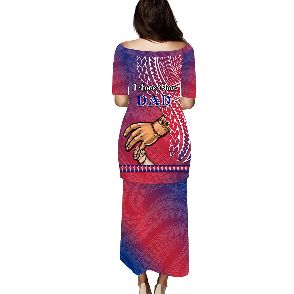 Polynesian Pride Father Day Guam Puletasi Dress I Love You Dad Guaman Latte Stone LT14 - Polynesian Pride