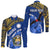 (Custom Personalised) Nauru Coat of Arms Hawaii Long Sleeve Button Shirt Polynesian With Frigatebird LT9