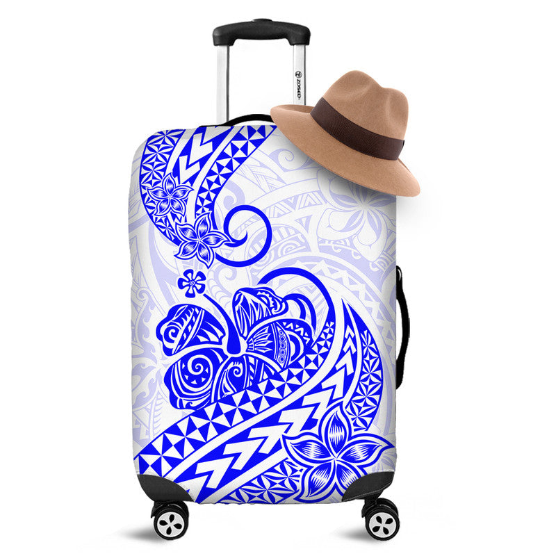 Polynesian Tribal Tattoo Retro Luggage Cover Blue Screen Color LT9 Blue - Polynesian Pride