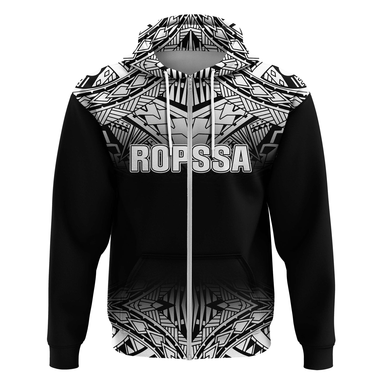 CUSTOMER REQUEST - Ngeribongel Lyzel Rechuld - 09/01/2025 - Zip Hoodie - LT05 Black - Polynesian Pride