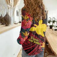 (Custom Personalised) Papua New Guinea Women Casual Shirt Bird of Paradise LT13