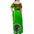 Personalised Cook Islands Matching Hawaiian Shirt and Dress June 15 Mangaia Gospel Day Green LT14 - Polynesian Pride