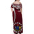 Personalised Cook Islands Matching Hawaiian Shirt and Dress June 15 Mangaia Gospel Day Maroon Version LT14 - Polynesian Pride