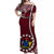 Personalised June 15 Mangaia Gospel Day Cook Islands Off Shoulder Long Dress Maroon Version LT14 Women Maroon - Polynesian Pride