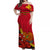 Personalised Papua New Guinea Matching Dress and Hawaiian Shirt Polynesian Remembrance Day LT14 No Shirt Red - Polynesian Pride