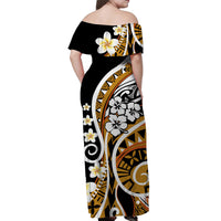 Plumeria Polynesian Matching Dress and Hawaiian Shirt Trending Gold LT6 - Polynesian Pride