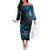Hawaii Summer Couples Matching Outfits Combo Long Sleeve Dress Mix Polynesian Black-Blue LT6 - Polynesian Pride
