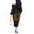 Hawaii Couples Matching Outfits Combo Long Sleeve Dress Kamehameha Day - Gold LT6 - Polynesian Pride