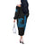 Hawaii Couples Matching Outfits Combo Long Sleeve Dress Kamehameha Day - Blue LT6 - Polynesian Pride