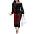Hawaii Couples Matching Outfits Combo Long Sleeve Dress Kamehameha Day - Red LT6 - Polynesian Pride