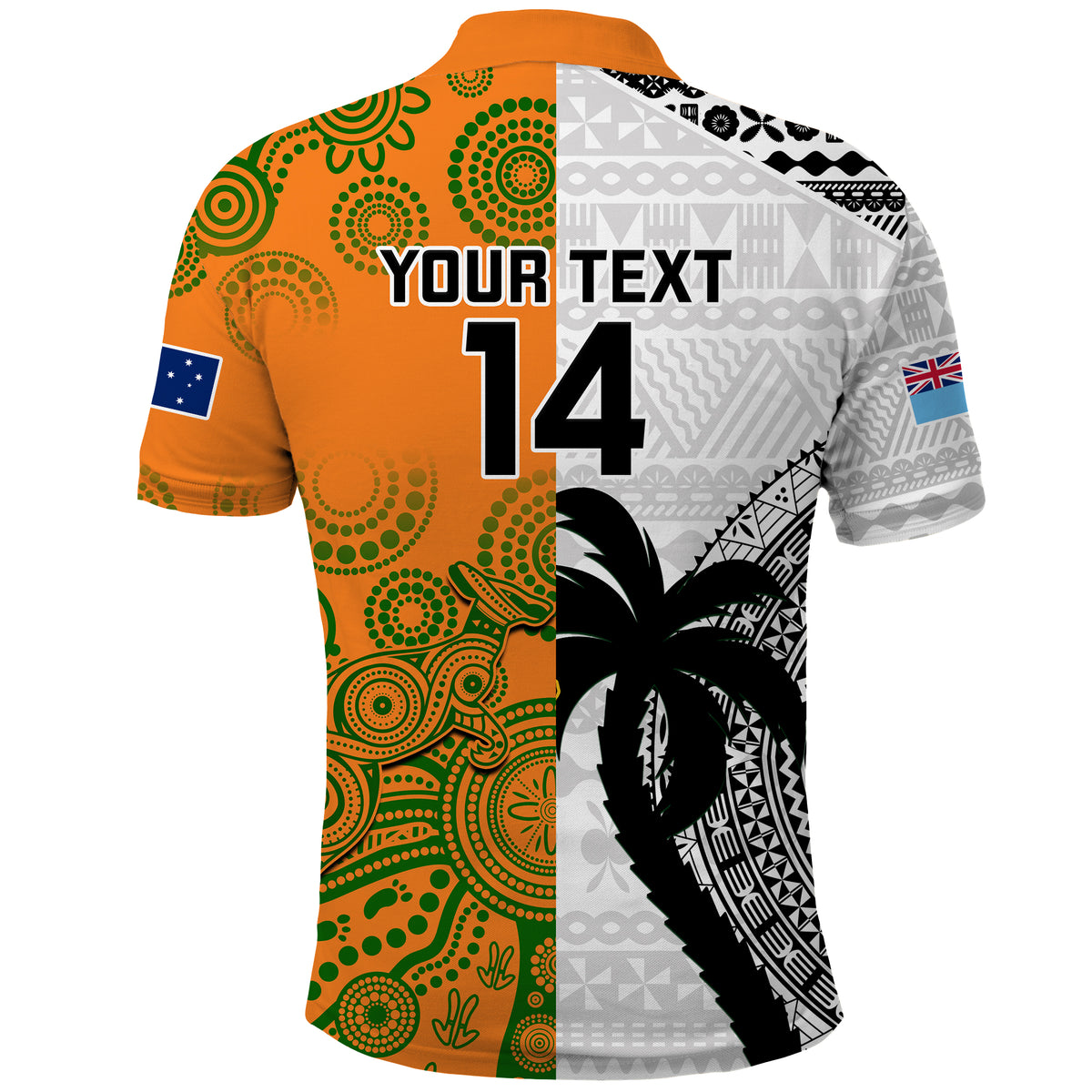 Custom Fiji And Australia Rugby Polo Shirt World Cup 2023 Together LT14