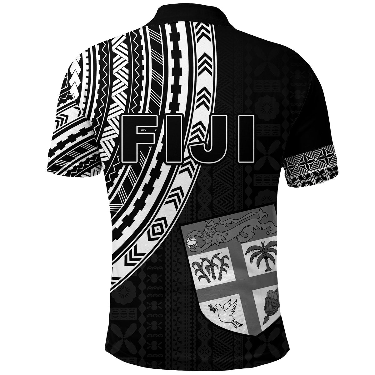 Fiji Rugby Sevens Fijian Tapa – Polo Shirt – LT13 - Polynesian Pride