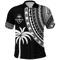 Custom Fiji Rugby Sevens Polo Shirt - Fijian 7s Tapa Polynesian Custom Text and Number LT13 - Polynesian Pride
